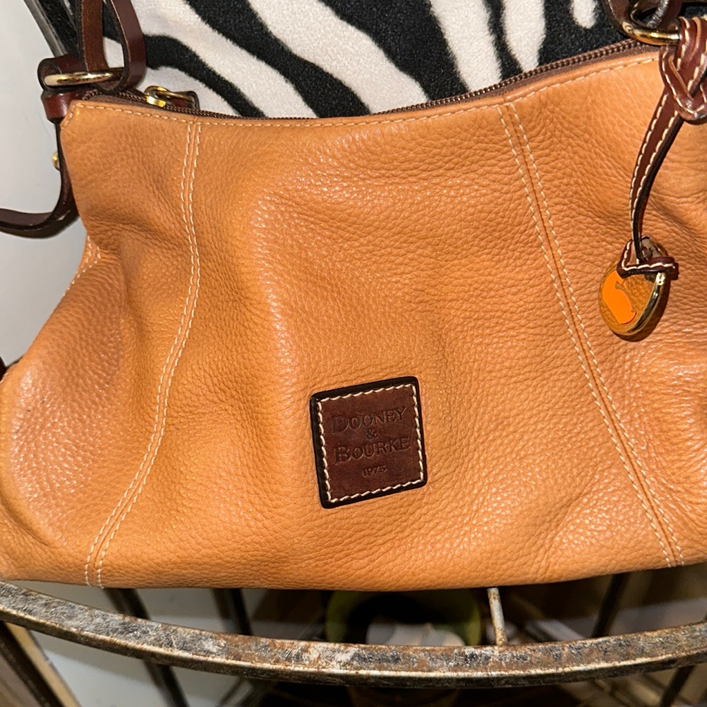 Dooney & Bourke Camel Color Handbag Great Condition With Broke Handles So Fine